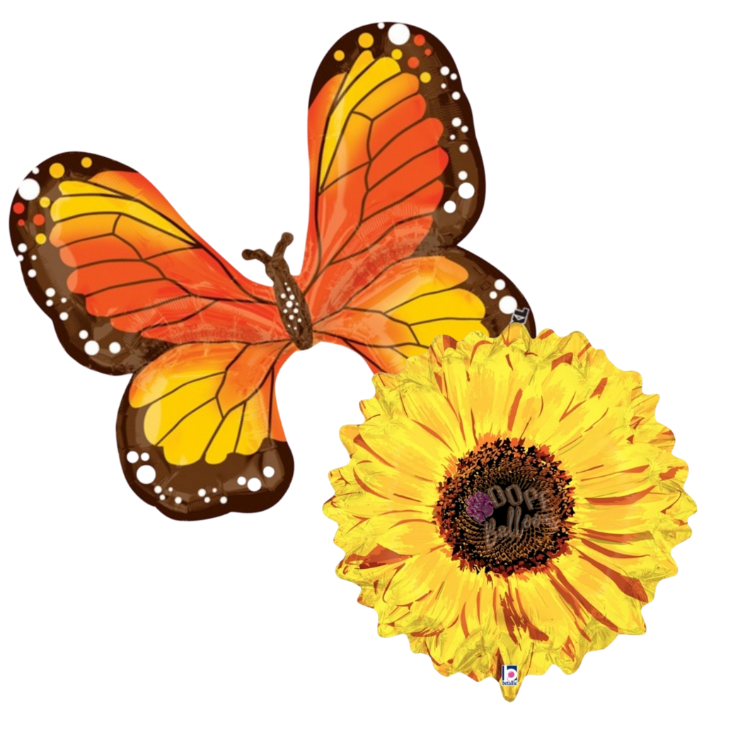 Jumbo Butterfly & Sunflower Bundle - Dope Balloons