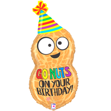 Cargar imagen en el visor de la galería, 32&quot; Peanuts &quot;Go Nuts on your Birthday&quot; Jumbo Balloon - Dope Balloons
