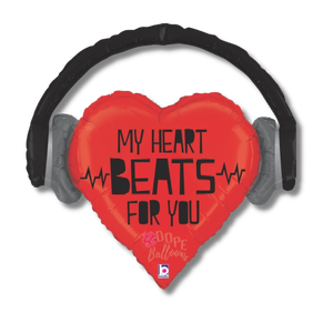 Jumbo "My Heart Beats for you" Balloon - Dope Balloons