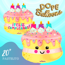 Cargar imagen en el visor de la galería, 20&quot; Pastelote &quot;Feliz Cumpleaños&quot; Spanish Birthday Balloon - Dope Balloons
