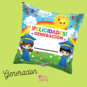 18" Square "Generacion" Spanish Balloon - Dope Balloons