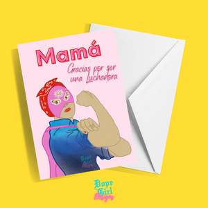 PREORDER "Luchadora" Greeting Card - Dope Balloons