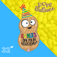 Load image into Gallery viewer, 32&quot; Peanuts &quot;Go Nuts on your Birthday&quot; Jumbo Balloon - Dope Balloons
