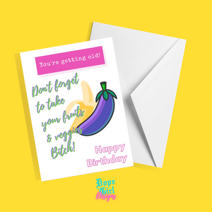 "Fruits and Veggies" Greeting Card - Dope Balloons