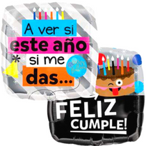 Cargar imagen en el visor de la galería, 18&quot; Pastel &quot;Haver si es año si me das...&quot; Spanish Birthday Balloon - Dope Balloons
