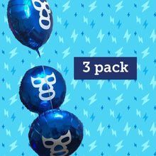 Cargar imagen en el visor de la galería, 18&quot; Blue Luchador Balloon - Dope Balloons
