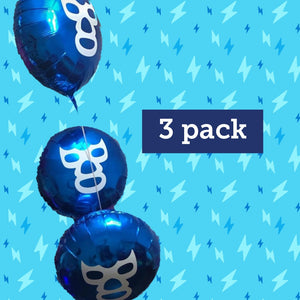 18" Blue Luchador Balloon - Dope Balloons