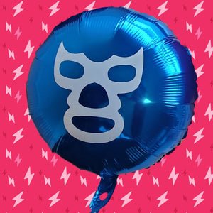 18" Blue Luchador Balloon - Dope Balloons