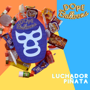8" Luchador Piñata - Dope Balloons