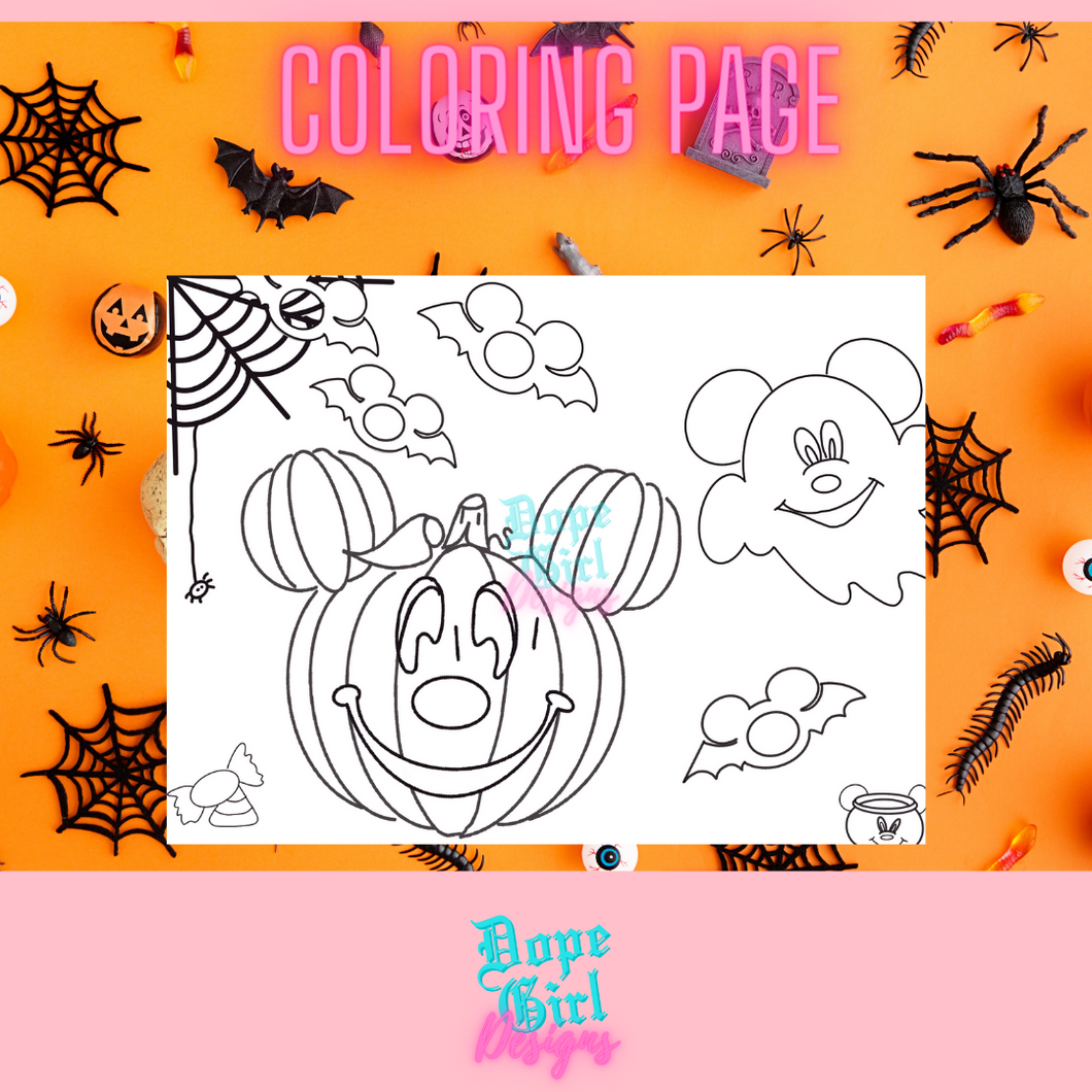 Halloween Coloring Page - Dope Balloons