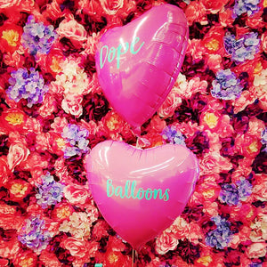 18" Personalized Heart Balloon - Dope Balloons