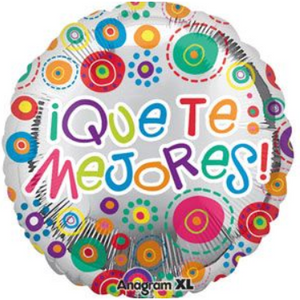 18" Circulitos "Que te Mejores" Get Well Spanish Balloon - Dope Balloons