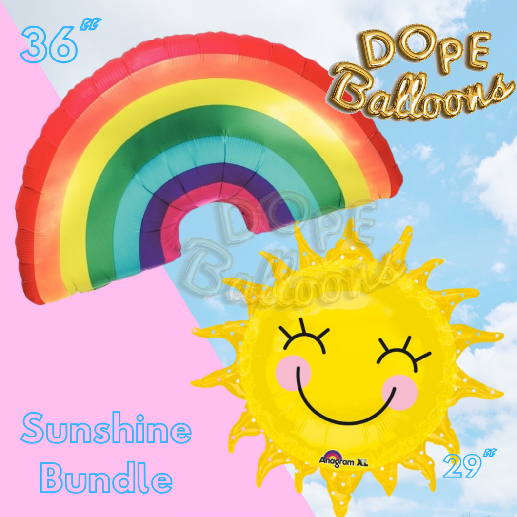 Jumbo Sunshine & Rainbow Bundle - Dope Balloons