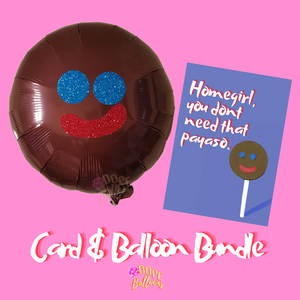 18" Payaso Balloon & Greeting Card - Dope Balloons
