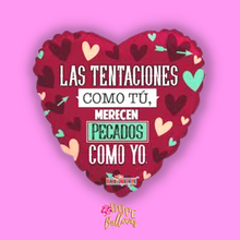 Load image into Gallery viewer, 18&quot; Heart &quot;Tentaciones&quot; Spanish Balloon - Dope Balloons
